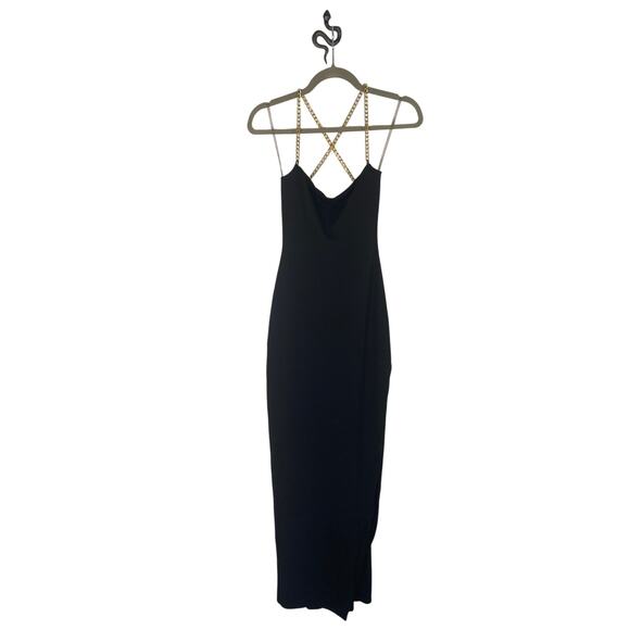 Nookie Estella Gown Maxi Dress Gold Chain Strap Formal Gala Party Prom Classy XS - Picture 4 of 10